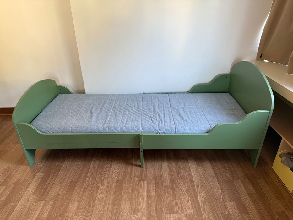 Cama de Madeira Maciça para Criança (Extensível até 200 cm)