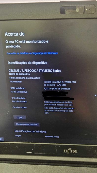 Portátil Fujitsu Lifebook - i5 7° Geração
