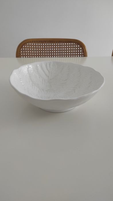 Saladeira/fruteira com feto - branco