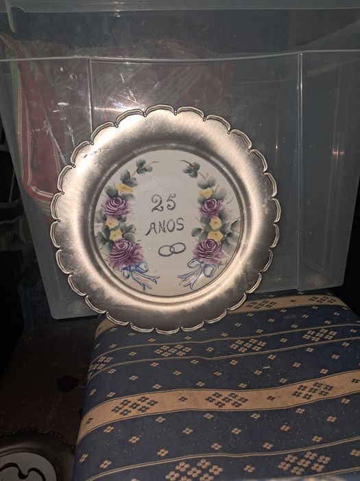 Prato comemorativo 25 de casamento