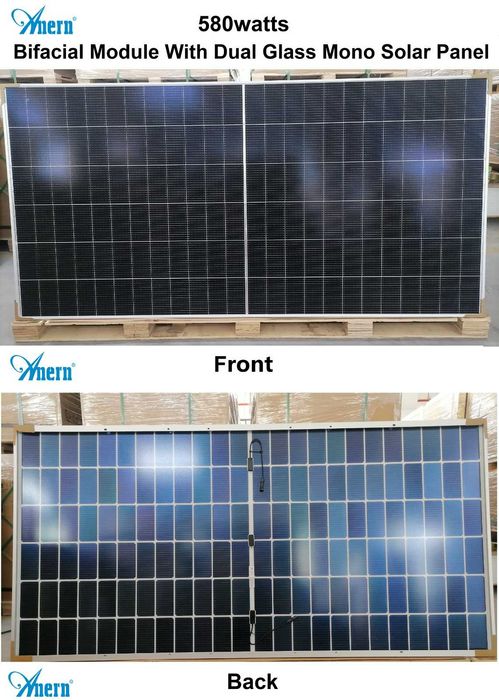 Сонячна панель двостороння 580 Вт