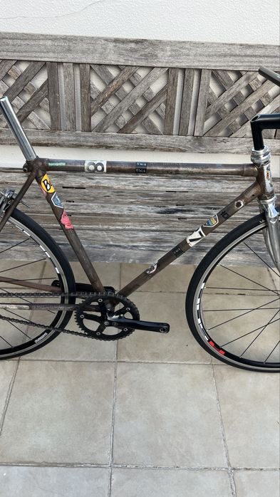 Bicicleta ciclismo fixie single speed raw finish