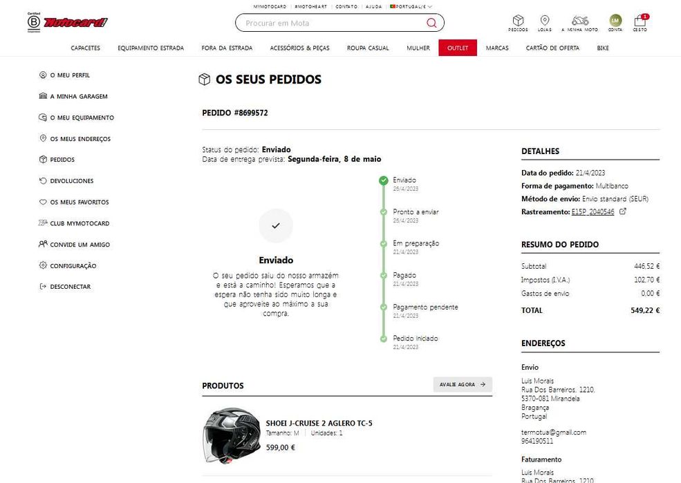 CAPACETE SHOEI J - CRUISE II AGLERO TC-5 M "NOVO"