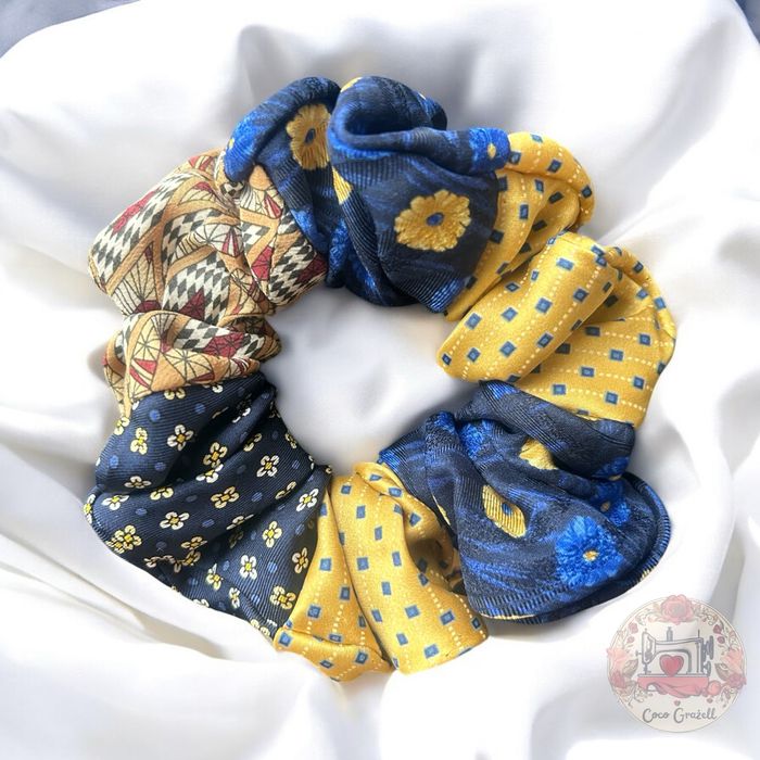 Patchwork scrunchie jedwab nowa