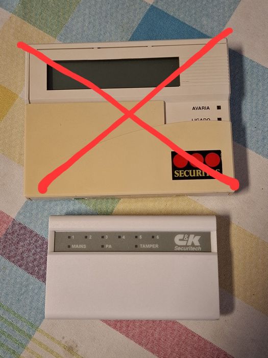 Teclado alarme intrusão