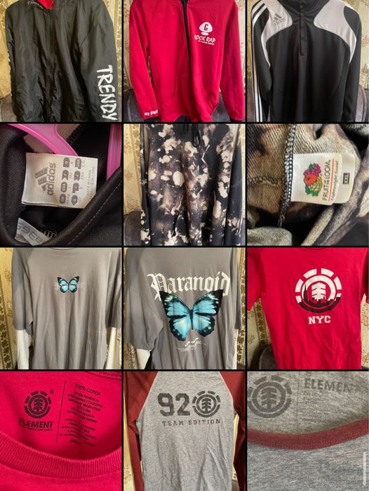 Футболки,кофты(carhart,adidas,element)