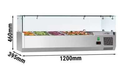 Vitrine refrigerada inox bancada GN 1/3