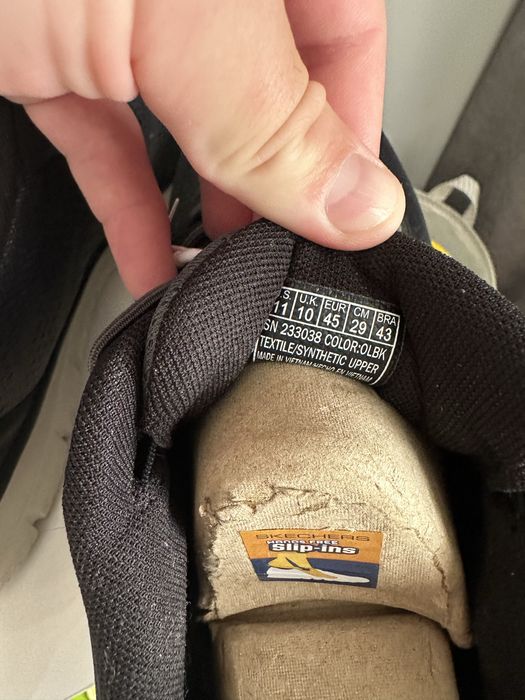 чоловічі кросівки skechers slip-ins оливкові