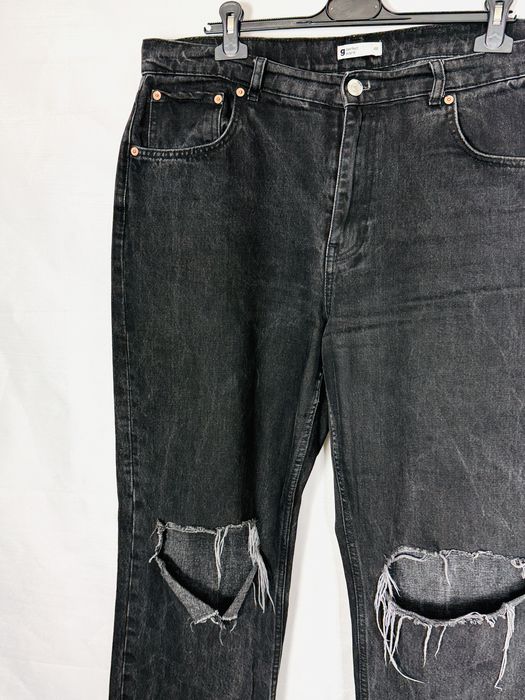 Szare jeansy z przetarciami 4XL 48
