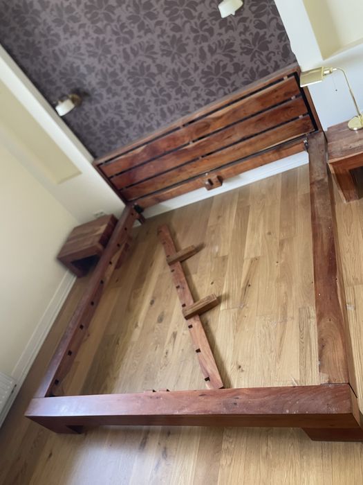 Rama Łoża małżeńskiego 180x200 solidne drewno egzotyczne