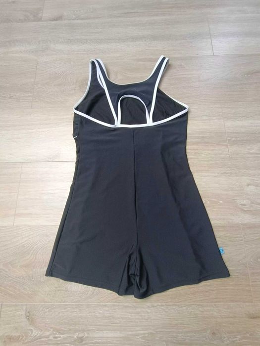 Strój kąpielowy jednoczęściowy czarny białe lamówki 'Mirou' 42