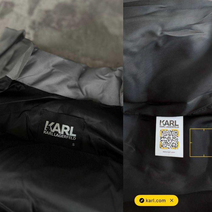 ЗНИЖКА‼️(L) та (XL) Karl Lagerfeld куртка жилетка карл лагерфілд сіра осіння куртка чоловіча парка пуфер курточка безрукавка жилет
