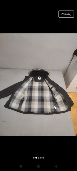 Kurtka czarna z puszkiem