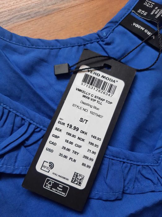Vero Moda kobaltowa bluzka S
