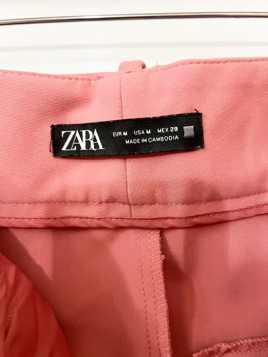 Брюки рожеві М розмір Zara
