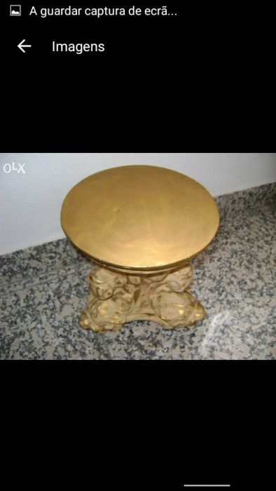 2 bases gesso pintados a mao