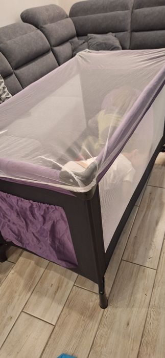 Lozeczko turystyczne Składane torba siatka 120×60