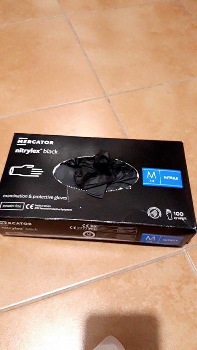 Rękawice Nitrylowe Czarne 100 sztuk