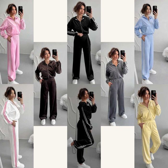 Опт и розница! Велюровий плюшевий костюм двійка з лампасами + Подарок*