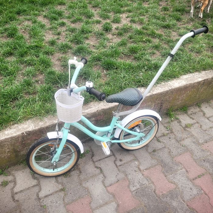 Rower dziecięcy Sun Baby 14” z drążkiem do prowadzenia