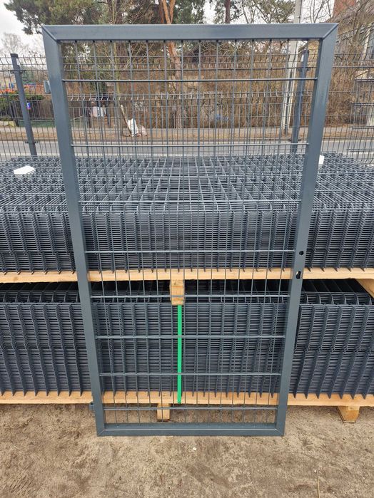 Furtka panelowa 2D 100cm lub 120cm komplet ze słupkami