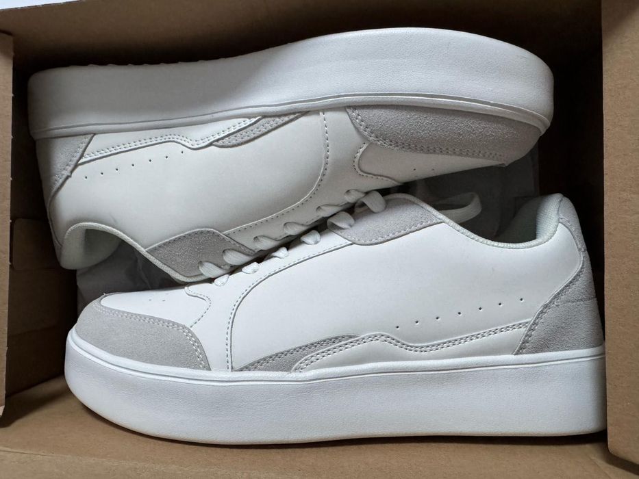 Nowe sneakersy męskie PD białe szare 42