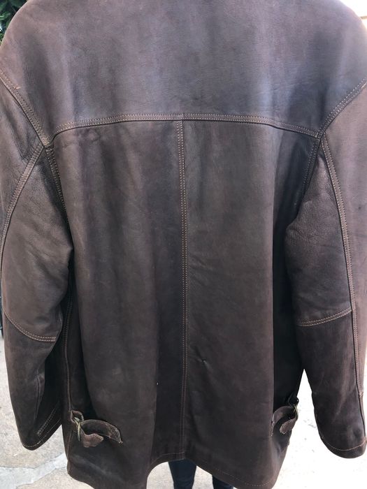 Casaco de pele castanho