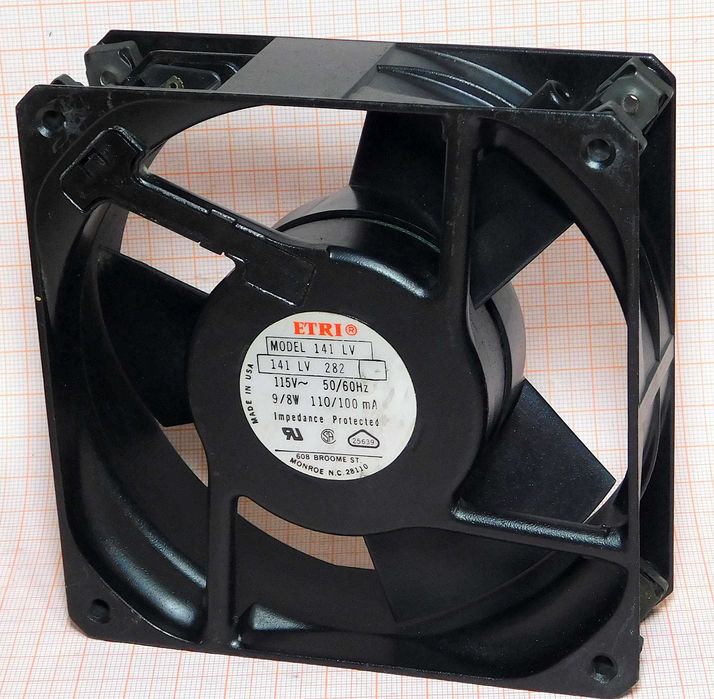 Metalowy wentylator 12cm 120x120 ETRI 141LV-282 USA [K14]