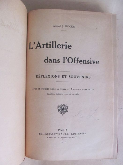 L´Artillerie dans I´Offensive do General J. Roger