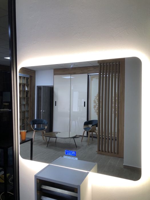 Дзеркало LED  в ванну з підсвіткою , смарт екраном, музикой, часи,