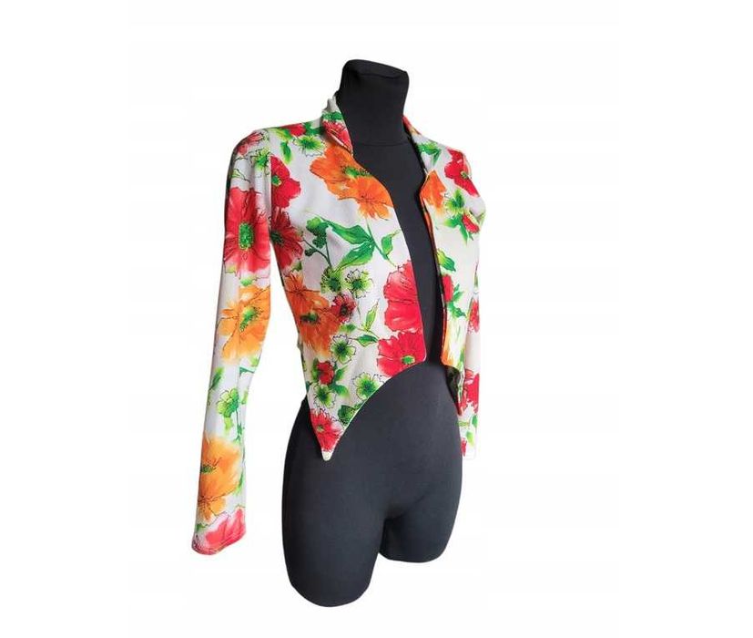 Asymetryczna narzutka w kwiaty 36,S/38,M Dolls Paris