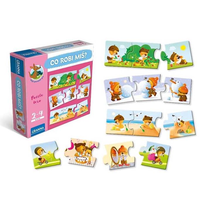 GRANNA GRA CO ROBI MIŚ? puzzle edukacyjne