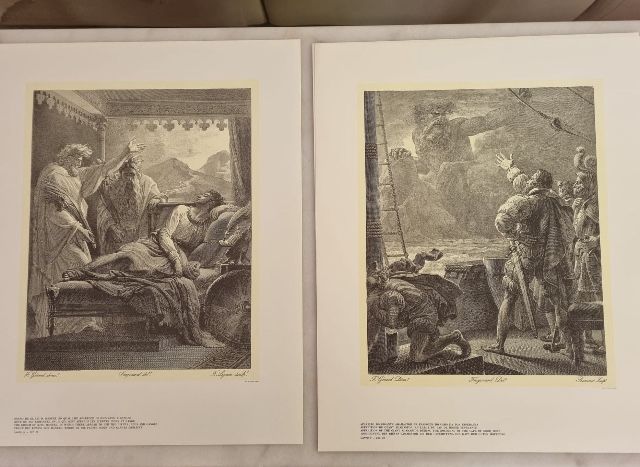 Conjunto de ilustrações, representação dos Lusiadas