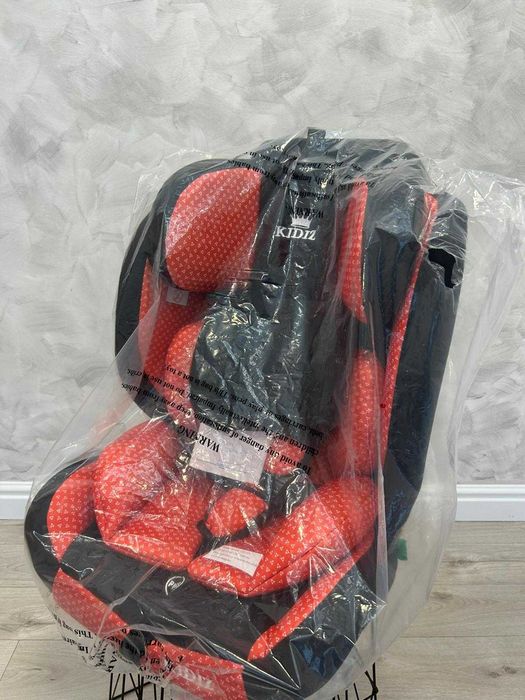 Fotelik samochodowy KIDIZ 9–36 kg | 1–12 lat | czerwony | regulowany