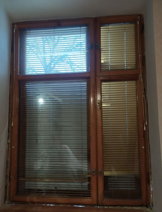 Окна деревянные, двойные, по цене стекла, с коробками и с жалюзи