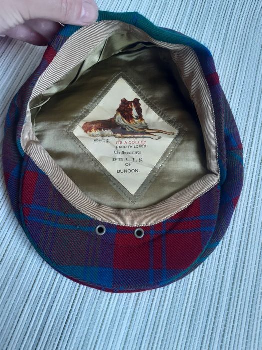 Вінтажна вовняна кепка Dells of Dunoon (Шотландія), тартан, Hand Tailored