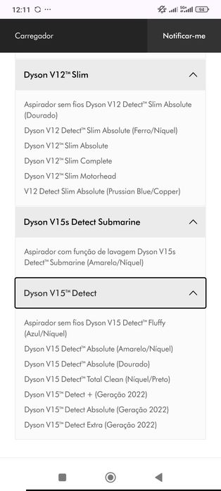 Carregador Dyson 969350