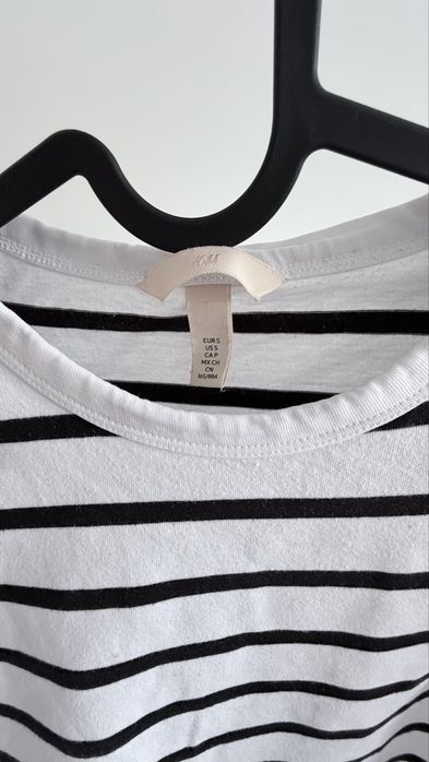 Biała bluzka w paski HM S H&M