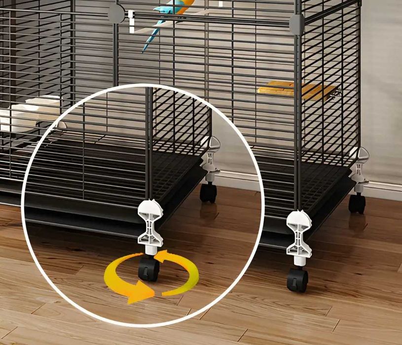 Велика металева клітка для птахів, Підлогова клітка для папуги