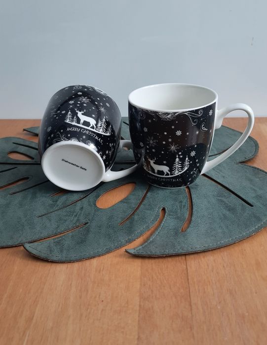 Zestaw 2 kubków świątecznych Renifer Boże Narodzenie