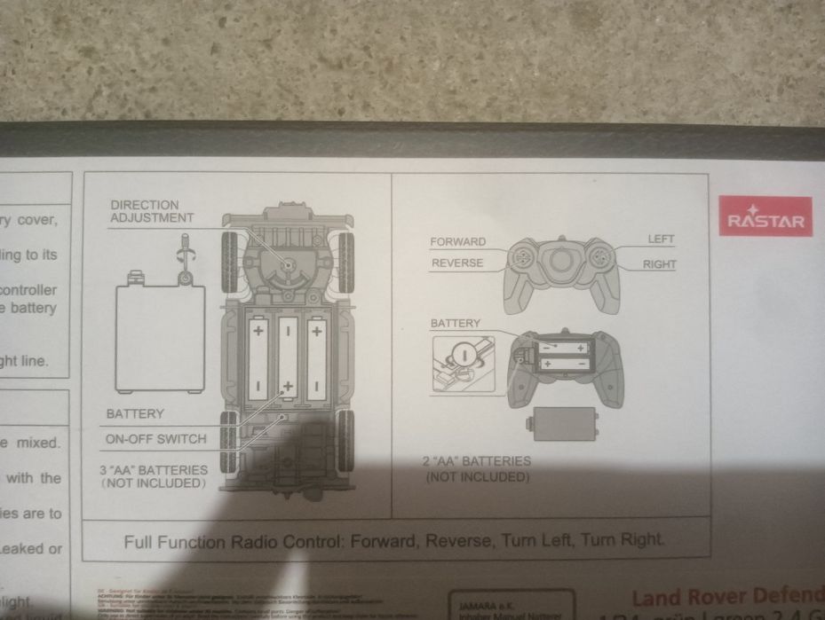 Land Rover Defender RASTAR Carro telecomandado novo em caixa