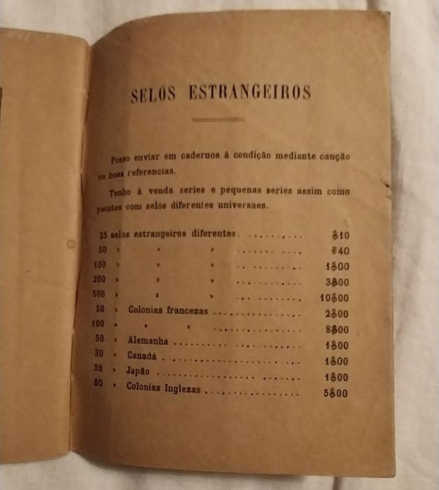 Catálogo  de selos postais de Portugal e colónias  de 1924
