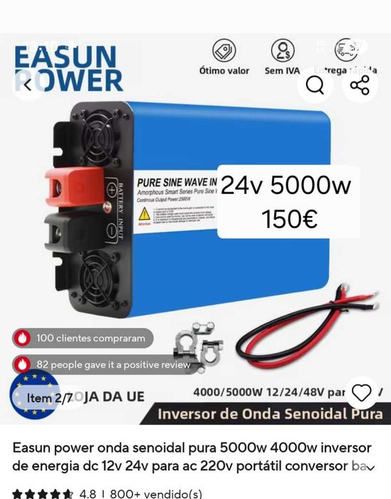 Inversor 12/24 2000/4000W