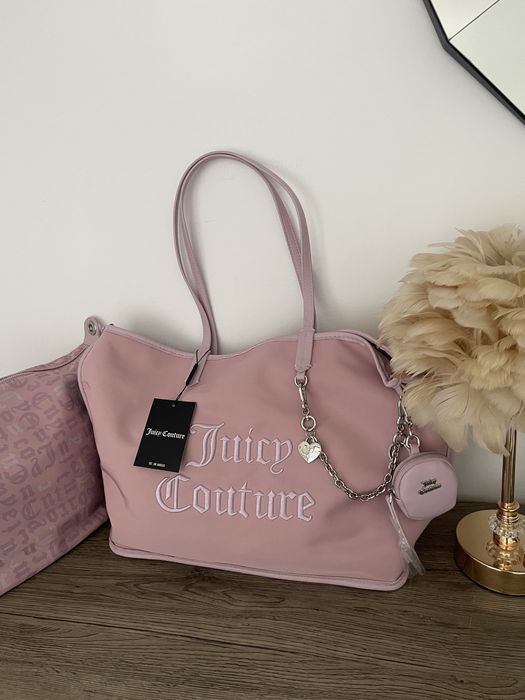 Torebka shopperka Juicy Couture A4 2 torebki dwustronna
