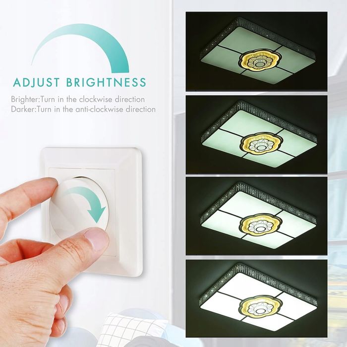Obrotowy ściemniacz LED 220–240 V, 3–100 W/10–300 W