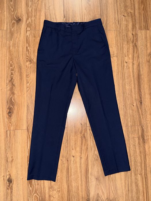 Elegancke granatowe spodnie garniturowe H&M 170