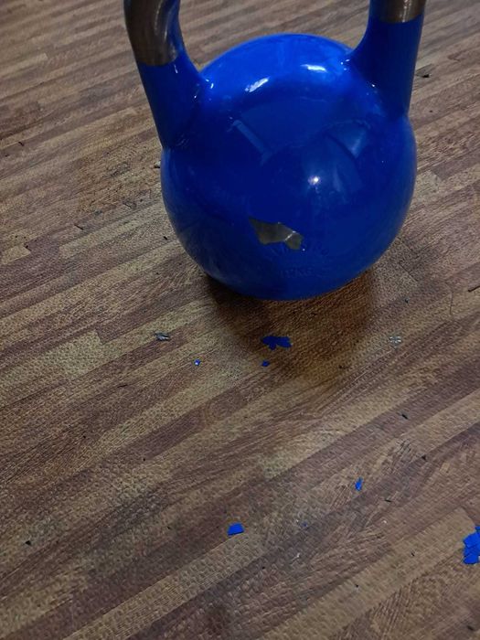 Kettlebell turniejowy 12 kg stalowy - niebieski Wada