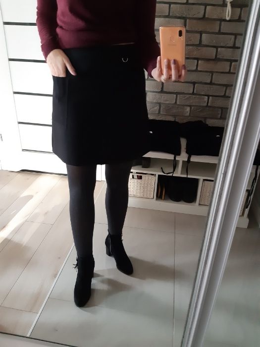 Spódnica czarna z zamkiem 36 Reserved