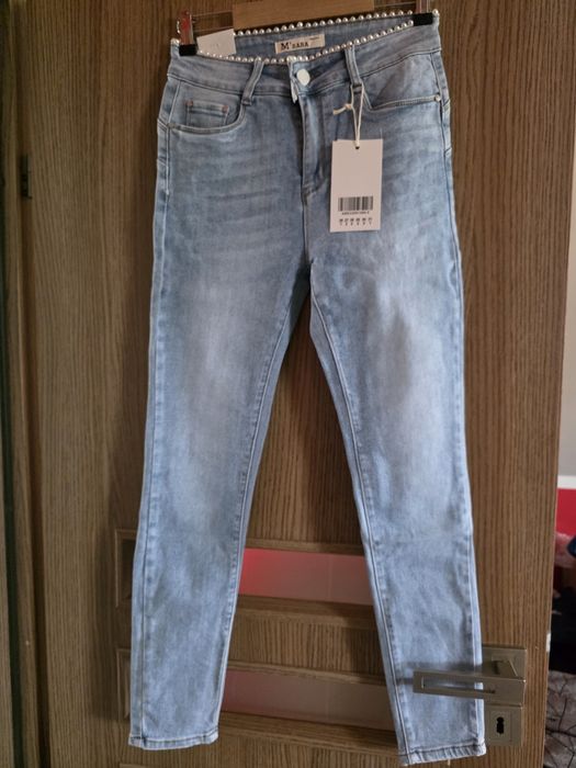 Jeansy skinny damskie push up m.sara