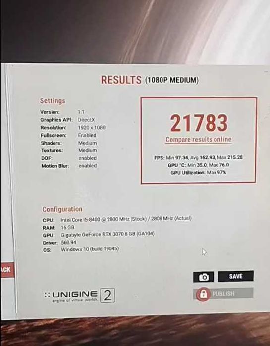 Відеокарта  RTX 3070 Gigabyte б/у